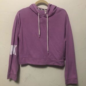 Cropped hooded Victoria’s Secret PINK sweatshirt